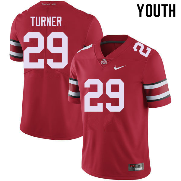 Youth #29 Ryan Turner Ohio State Buckeyes College Football Jerseys Sale-Red